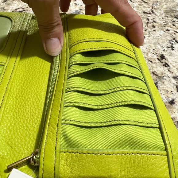 Fossil Emma Clutch in stunning Lime Color - Picture 16 of 16